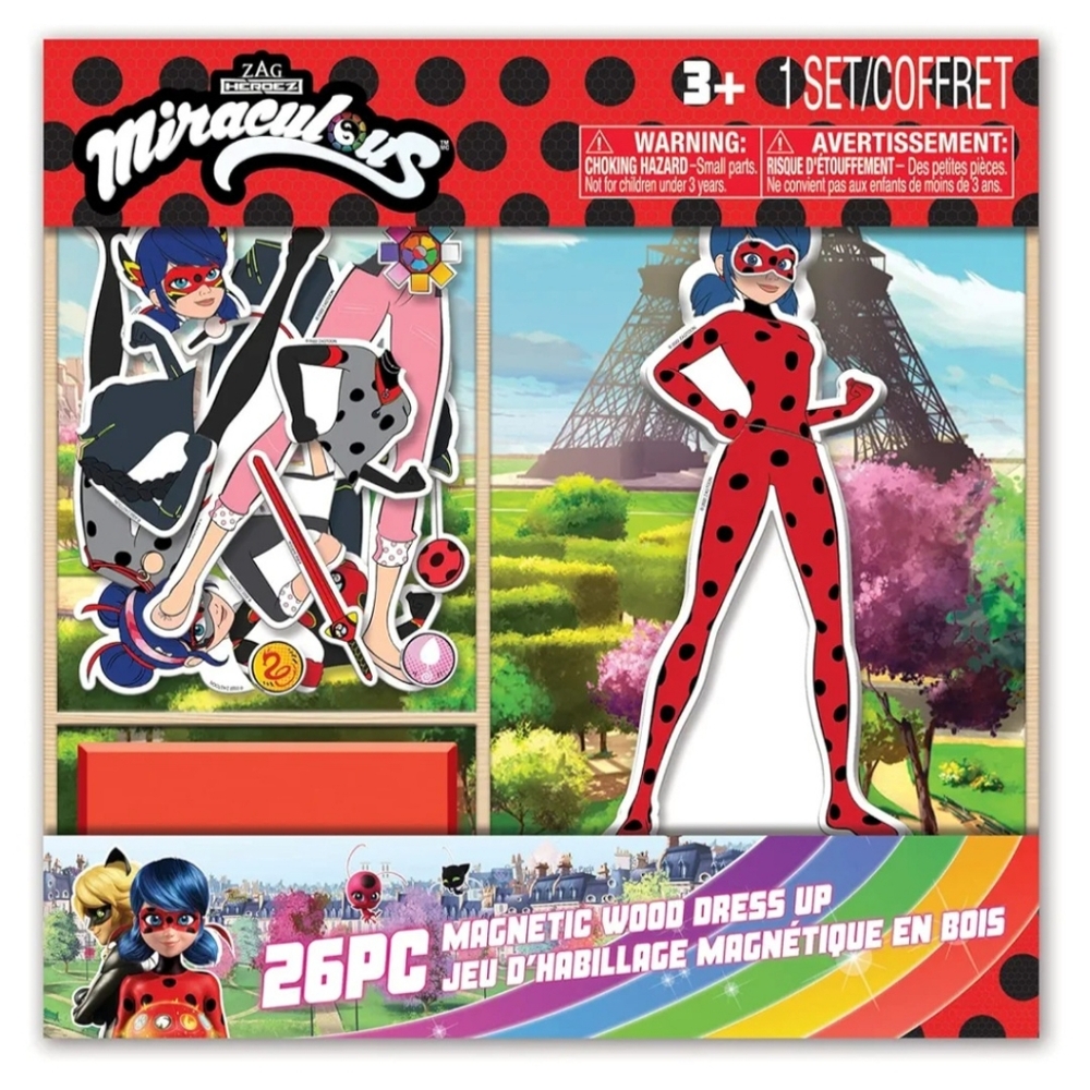 Miraculous Ladybug-Magnetic Wood Dress Up Doll